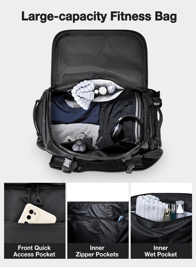 Vuudh 3-in-1 Gym Bag - 36L Convertible Large-Capacity Fitness Backpack, Water-Resistant Travel Duffel with Shoe Compartment, Quick Access Pockets & Adjustable Straps - Image 5